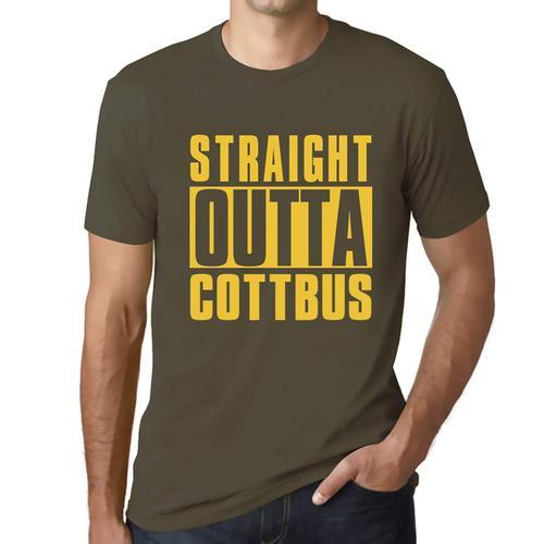 Homme Tee-Shirt Tout Droit Sorti De Cottbus - Straight Outta Cottbu... on Productcaster.