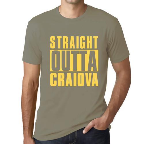 Homme Tee-Shirt Tout Droit Sorti De Craiova - Straight Outta Craiov... on Productcaster.