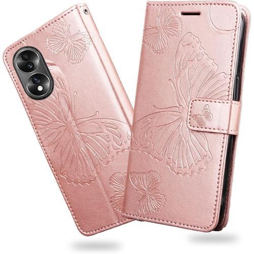 Coque Pour Huawei Honor 70, Papillon Imprim¿¿ Housse En Cuir Pu Mag... on Productcaster.