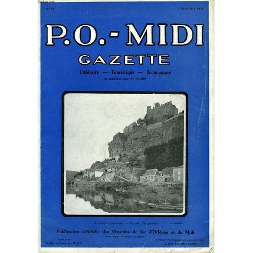 P.O.-Midi, N° 19, Dec. 1924, Gazette Litteraire, Touristique, Econo... on Productcaster.