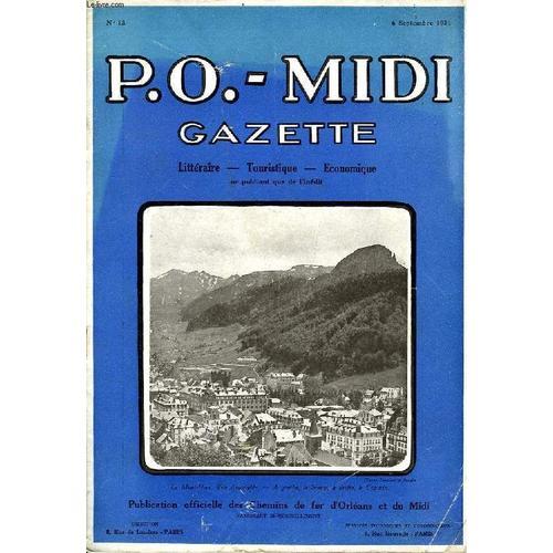 P.O.-Midi, N° 13, Sept. 1924, Gazette Litteraire, Touristique, Econ... on Productcaster.