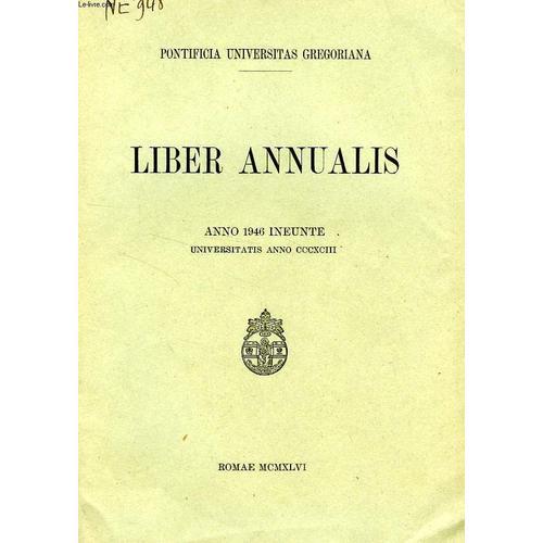 Liber Annualis, Anno 1939 Ineunte on Productcaster.