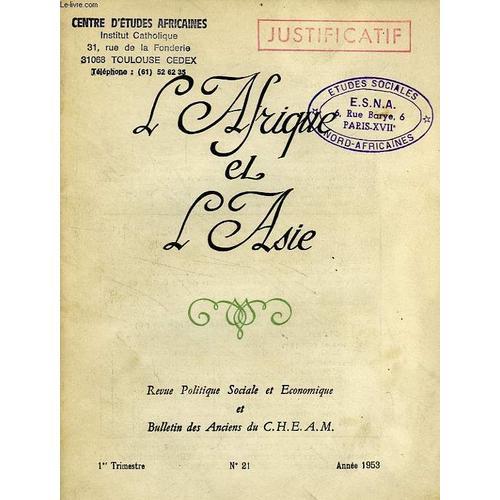 L'afrique Et L'asie, N° 21, 1er Trim. 1953 on Productcaster.