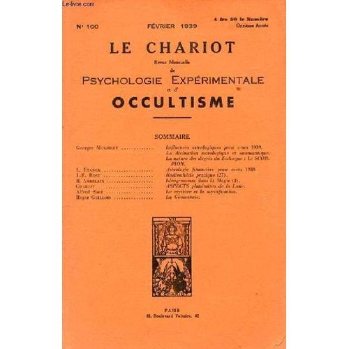 Le Chariot. Revue Mensuelle Psychologie Experimentale Et D'occultis... on Productcaster.