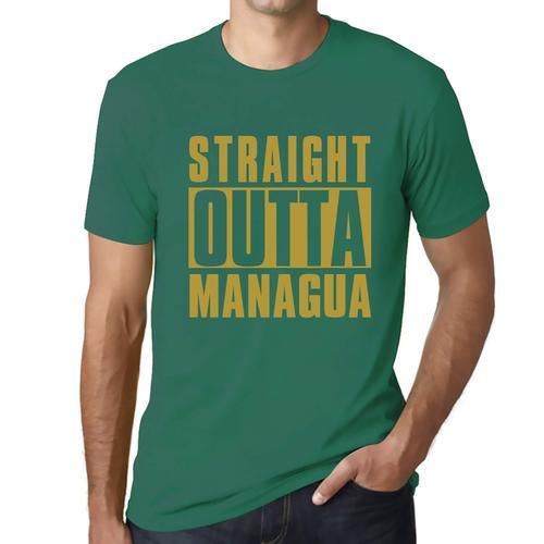 Homme Tee-Shirt Tout Droit Sorti De Managua - Straight Outta Managu... on Productcaster.