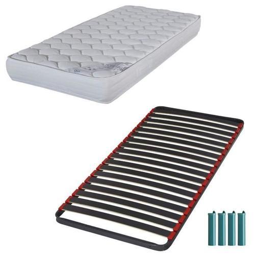 Matelas Mousse + Sommier Métal C39 90x200 Montana - Hauteur 18 Cm -... on Productcaster.