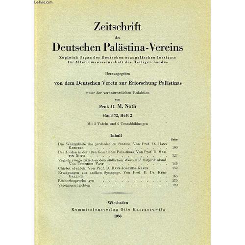 Zeitschrift Des Deutschen Palästina-Vereins, Band 72, Heft 2, 1956 on Productcaster.