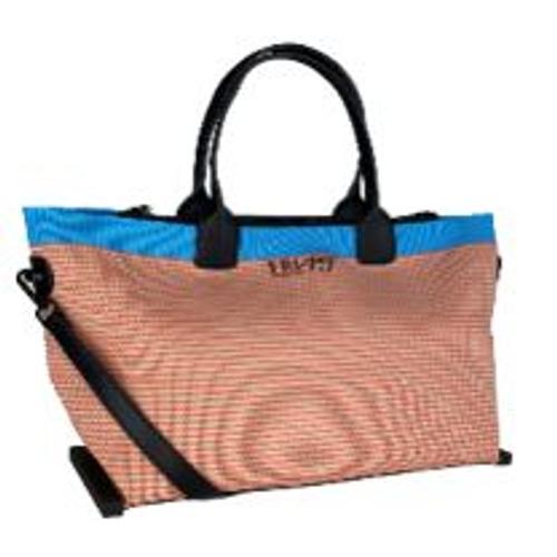 Sac Marta en jacquard de polyester à rayures nautiques et empièceme... on Productcaster.