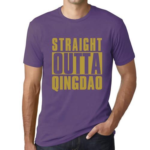 Homme Tee-Shirt Tout Droit Sorti De Qingdao - Straight Outta Qingda... on Productcaster.