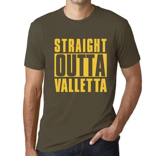 Homme Tee-Shirt Tout Droit Sorti De Valletta - Straight Outta Valle... on Productcaster.