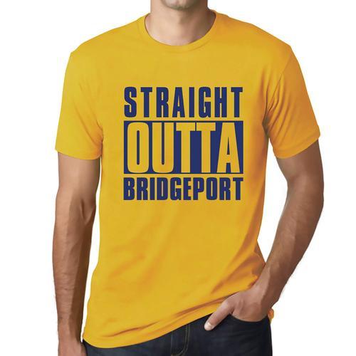 Homme Tee-Shirt Tout Droit Sorti De Bridgeport - Straight Outta Bri... on Productcaster.