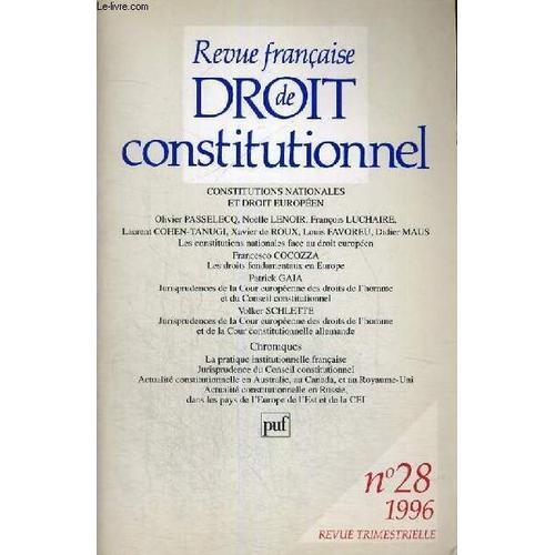 Revue Francaise De Droit Constitutionnel - 1996 - N°28 - Revue Trim... on Productcaster.