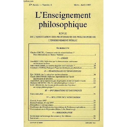 Revue De L'enseignement Philosophique, 47e Annee, N° 4, Mars-Avril ... on Productcaster.