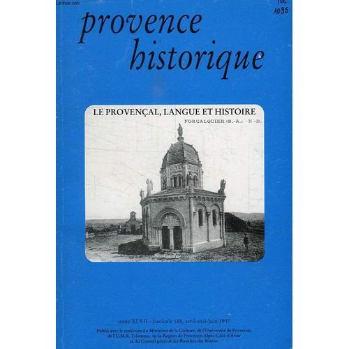 Provence Historique, Tome Xlvii, Fasc. 188, Avril-Juin 1997 on Productcaster.