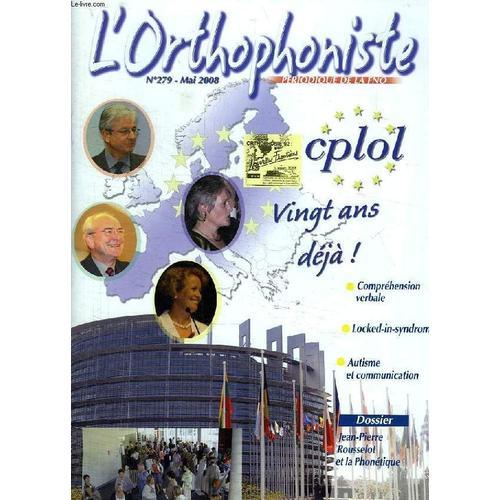 L'orthophoniste, N° 279, Mai 2008 on Productcaster.