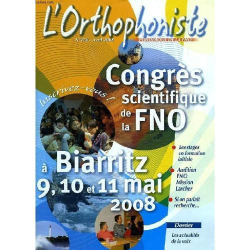 L'orthophoniste, N° 278, Avril 2008 on Productcaster.