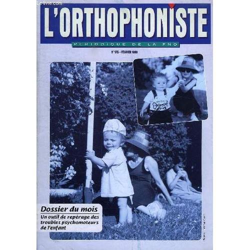 L'orthophoniste, Periodique De La Fno, N° 175, Fev. 1998 on Productcaster.