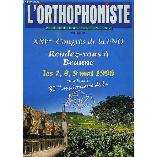 L'orthophoniste, Periodique De La Fno, N° 176, Mars 1998 on Productcaster.