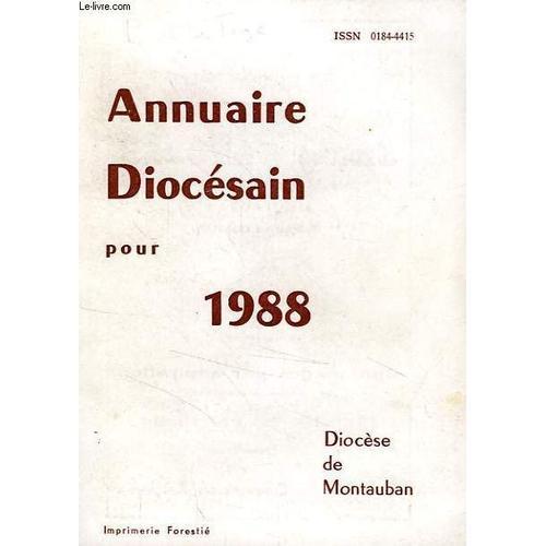 Annuaire Diocesain Pour 1988, Diocese De Montauban on Productcaster.