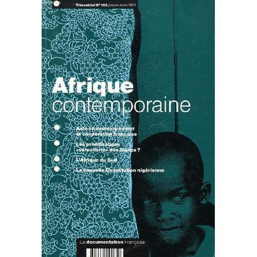 Afrique Contemporaine, N° 165, Jan.-Mars 1993 on Productcaster.