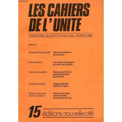 Les Cahiers De L'unite, N° 15, Fev. 1988 on Productcaster.