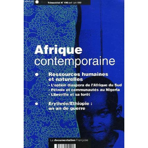 Afrique Contemporaine, N° 190, Avril-Juin 1999 on Productcaster.