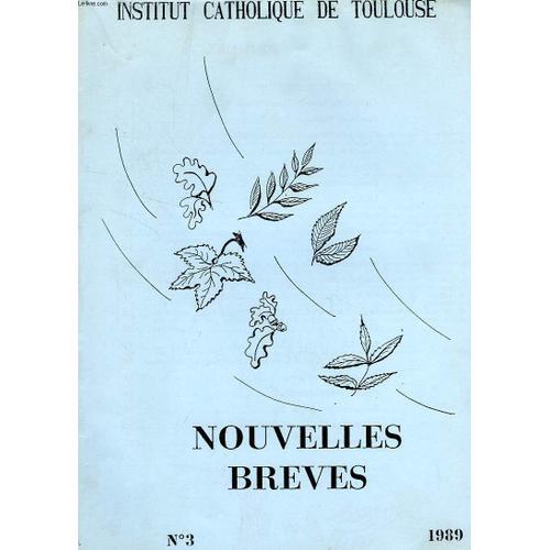 Institut Catholique De Toulouse, Nouvelles Breves, N° 3, 1989 on Productcaster.