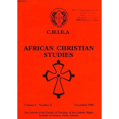 Chiea, African Christian Studies, Vol. 5, N° 4, Dec. 1989 on Productcaster.