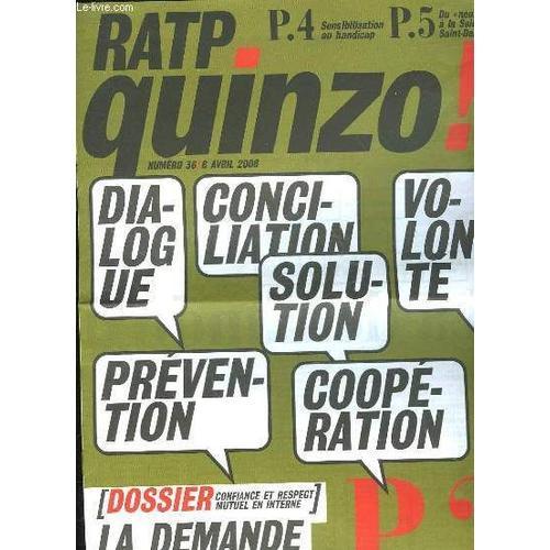 Ratp Quinzo! N°36 - La Demande D'attention - Stabilisation Au Hadic... on Productcaster.