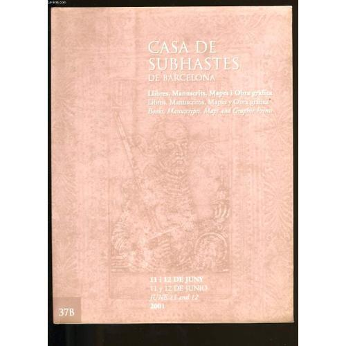 Catalogue De Livres. Casa De Subhastes De Barcelona. on Productcaster.