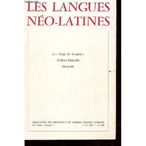 Les Langues Neo-Latines N°260. 81eme Annee. Fascicule 1. on Productcaster.