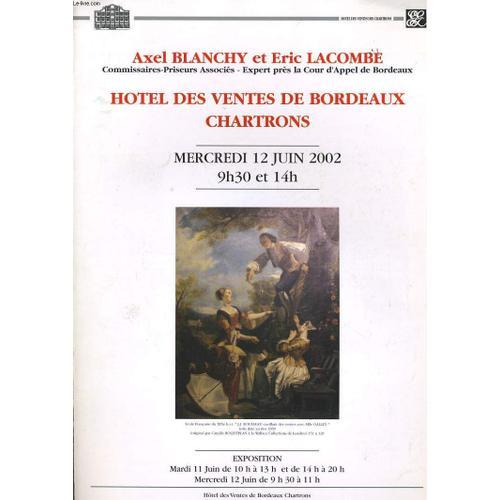 Catalogue De Vente Le Mercredi Juin 2002 À L'hôtel Des Ventes De Bo... on Productcaster.