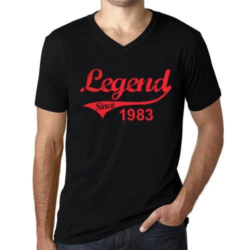 Homme Tee-Shirt Col V Une Légende Depuis 1983 - Legend Since 1983 -... on Productcaster.