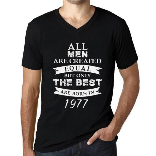 Homme Tee-Shirt Col V - All Men Are Created Equal But Only The Best... on Productcaster.