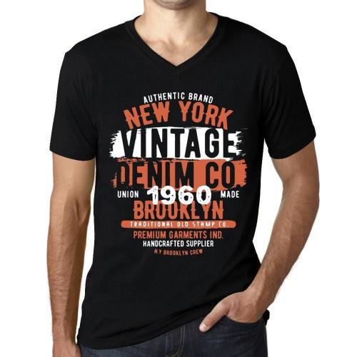 Homme Tee-Shirt Col V New York Fabriqué En 1960 - New York Made In ... on Productcaster.