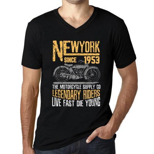 Homme Tee-Shirt Col V Des Motards De Légende Depuis 1953 - Motorcyc... on Productcaster.