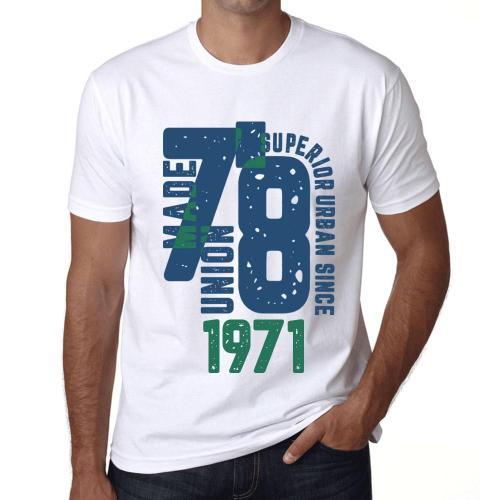 Homme Tee-Shirt Un Style Urbain Supérieur Depuis 1971 - Superior Ur... on Productcaster.