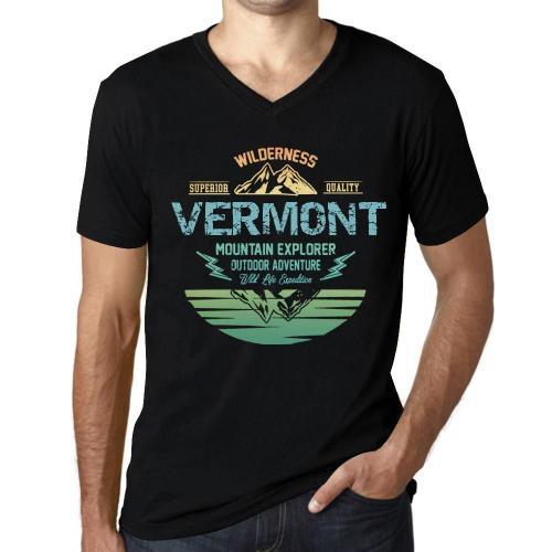 Homme Tee-Shirt Col V - Outdoor Adventure, Wilderness, Mountain Exp... on Productcaster.