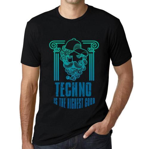 Homme Tee-Shirt La Techno Est Le Bien Suprême - Techno Is The Highe... on Productcaster.