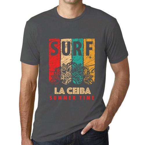 Homme Tee-Shirt Surf D'été À La Ceiba - Summer Time Surf In La Ceib... on Productcaster.