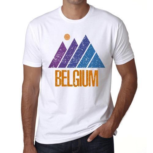 Homme Tee-Shirt Montagne Belgique - Mountain Belgium - T-Shirt Grap... on Productcaster.