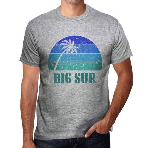 Homme Tee-Shirt Palmier Plage Coucher De Soleil À Big Sur - Palm, B... on Productcaster.