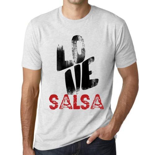 Homme Tee-Shirt J'aime La Salsa - Love Salsa - T-Shirt Graphique Éc... on Productcaster.