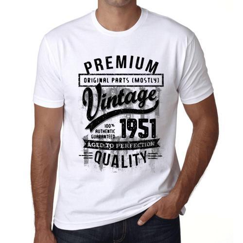 Homme Tee-Shirt - Original Parts (Mostly) Aged To Perfection 1951 -... on Productcaster.