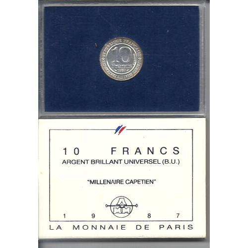 10 Francs Argent Brillant Universel (B.U.) Millenaire Capetien on Productcaster.