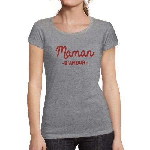 Femme Tee-Shirt Maman D'amour T-Shirt Graphique Éco-Responsable Vin... on Productcaster.