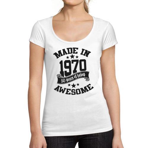 Femme Tee-Shirt Fabriqué En 1970 - Made In 1970 - 54 Ans T-Shirt Gr... on Productcaster.