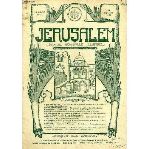 Jerusalem, 29e Annee, N° 181, Sept.-Oct. 1934, Revue Mensuelle Illu... on Productcaster.