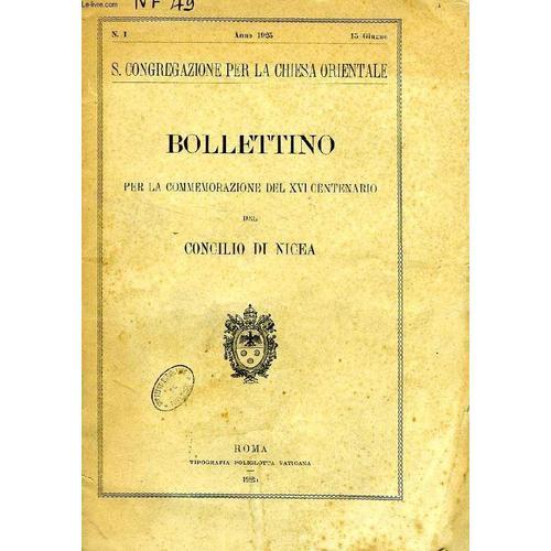 Bollettino Per La Commemorazione Del Xvi Centenario Del Concilio Di... on Productcaster.