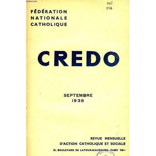 Credo, Sept. 1938 on Productcaster.